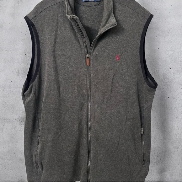 Polo Ralph Lauren Gray Zip Up Sweater Vest Size Mens XXL - Picture 1 of 2